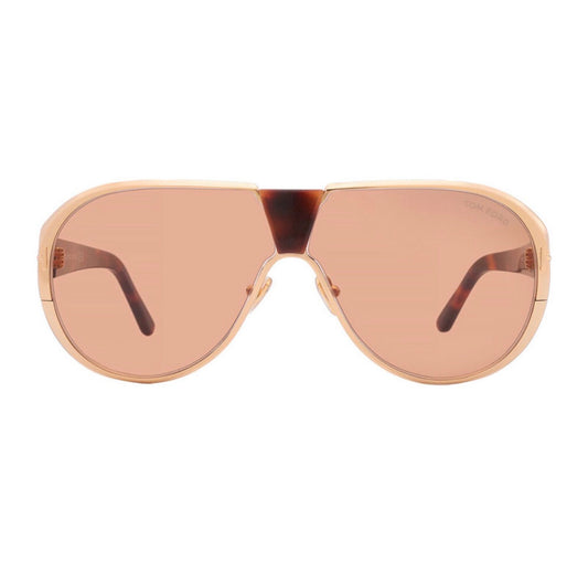 Tom Ford FT1072 30E Aviator Sunglasses – Gold Frame, Brown Lenses (64mm)