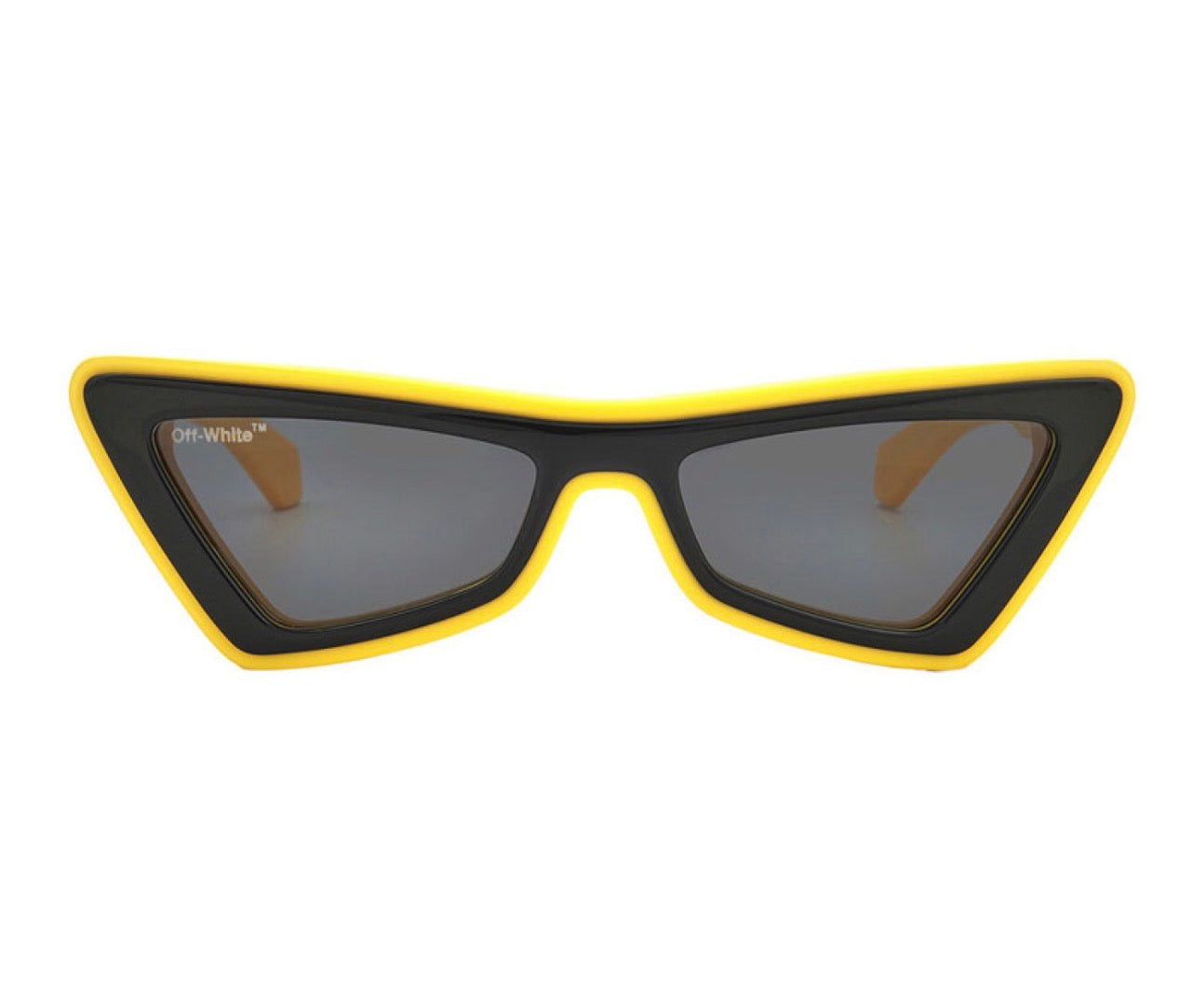 Off-White OERI042 ARTEMISIA 1807 Cat-Eye Sunglasses – Yellow / Dark Grey (55mm)