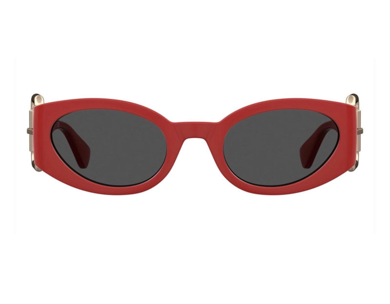 Moschino MOS154/S OC9AIR 53mm Oval Sunglasses – Red Frame with Grey Lenses