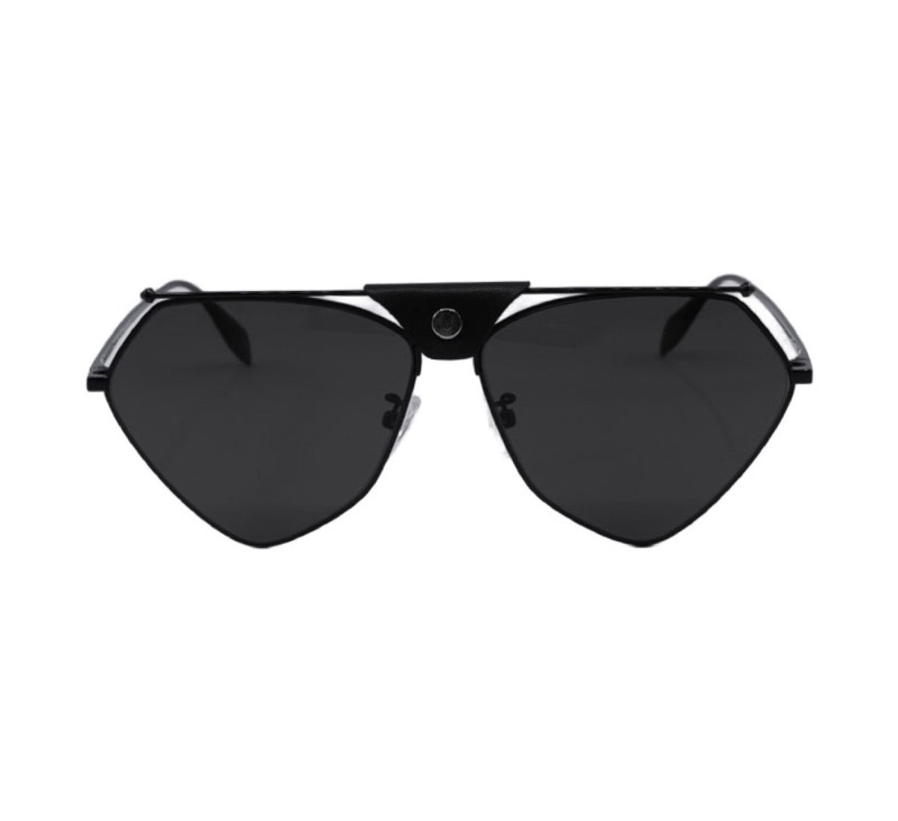 Alexander McQueen AM0317S 001 Aviator Sunglasses – Black – 62mm