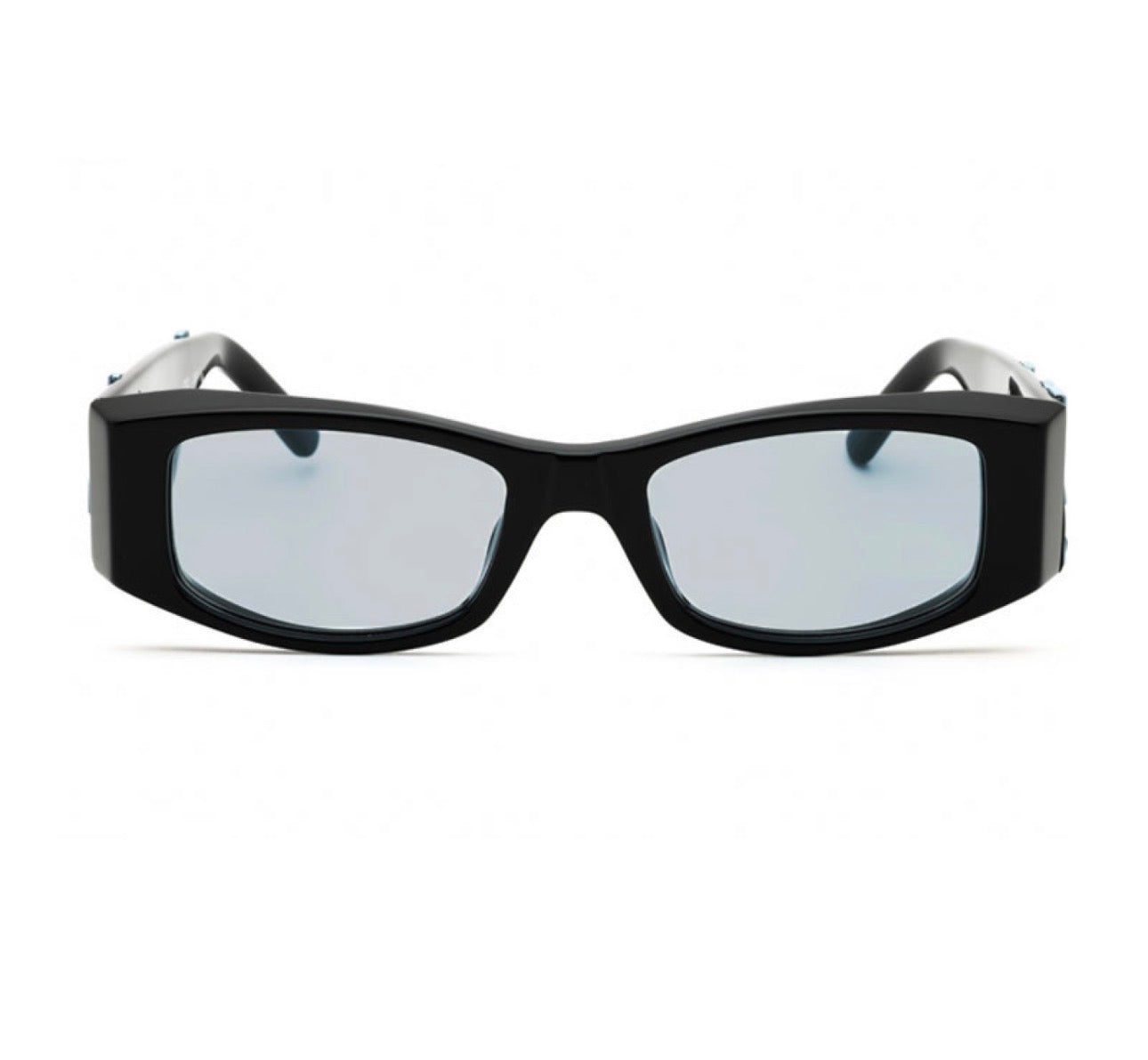 Palm Angels PERI007ANGEL 1040 Rectangle Optical Frames – Black / Light Blue (51mm)
