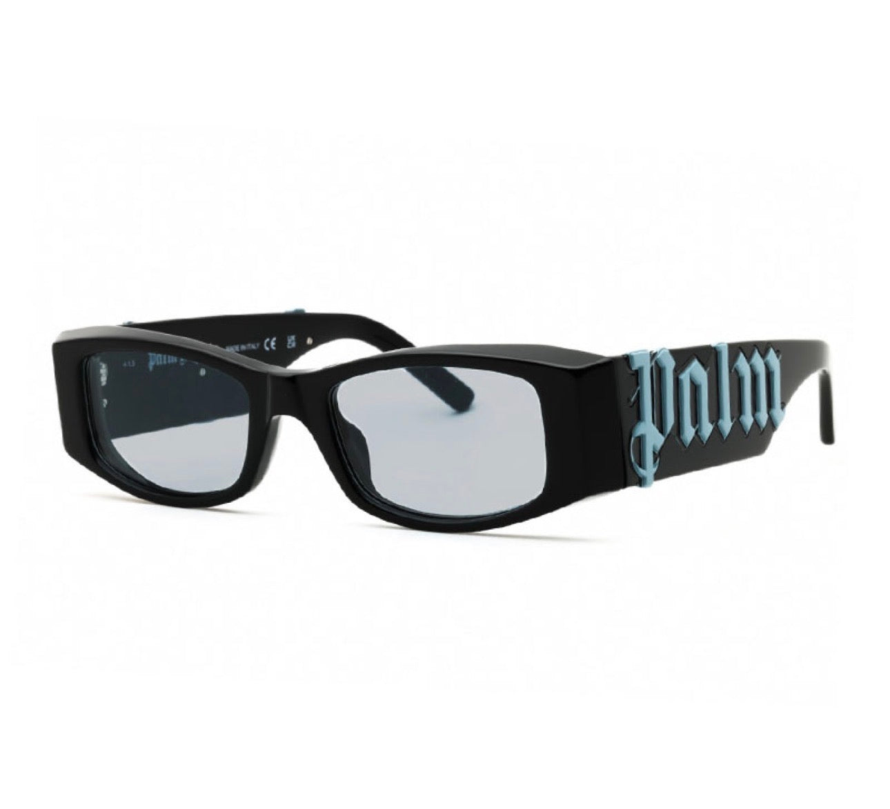Palm Angels PERI007ANGEL 1040 Rectangle Optical Frames – Black / Light Blue (51mm)