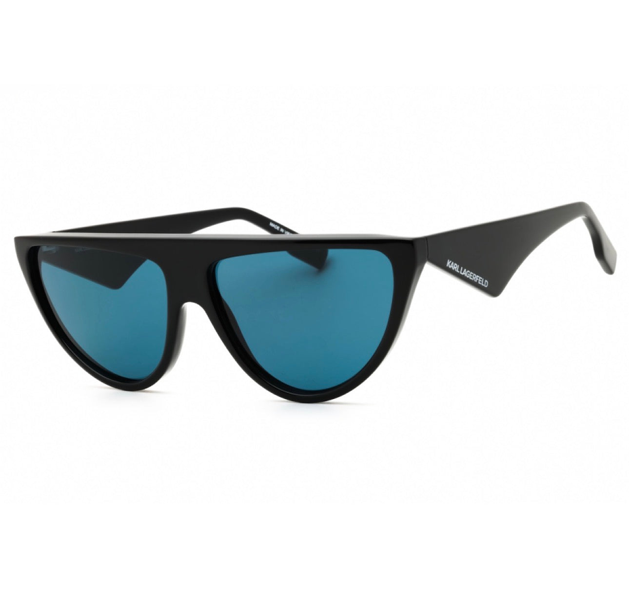 Karl Lagerfeld KL6185S 001 59mm Black Blue Green Geometric Sunglasses
