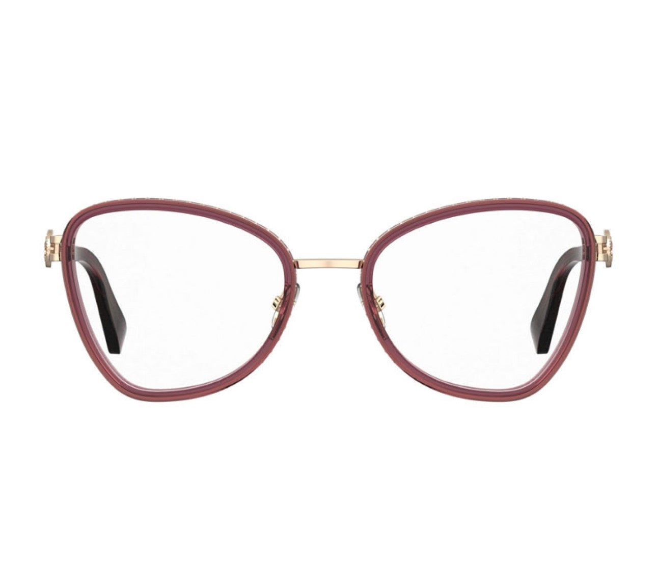 Moschino MOS584 0LHF00 Burgundy Cat Eye Eyeglasses – 52mm