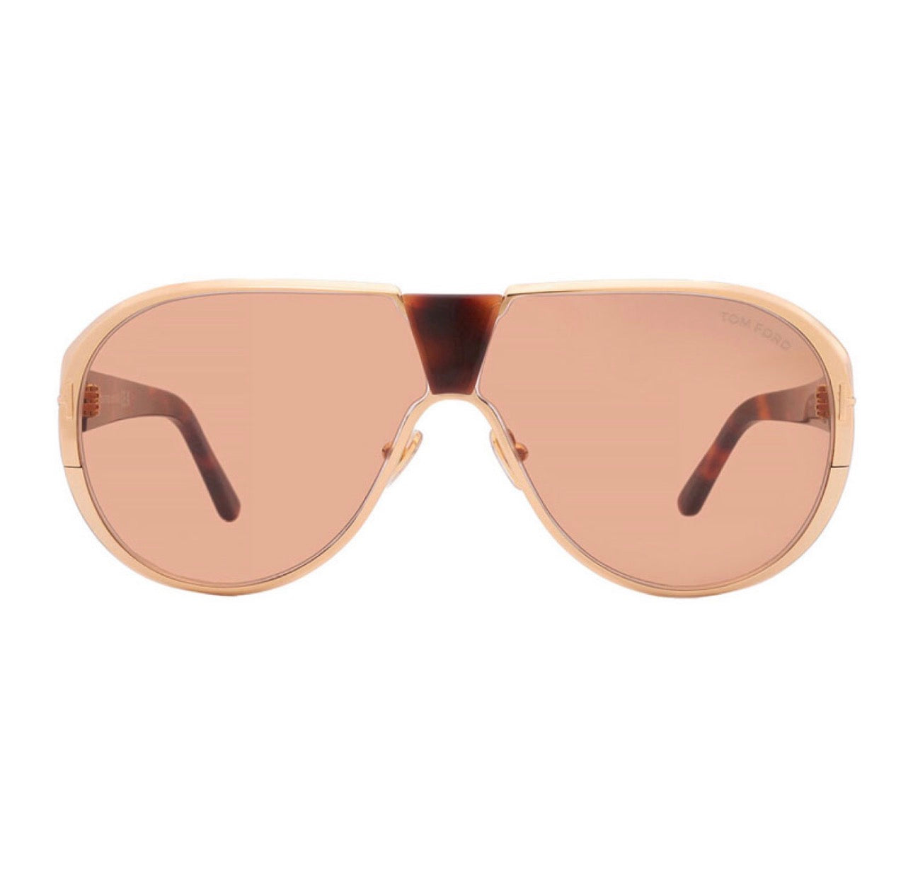 Tom Ford FT1072 30E Aviator Sunglasses – Gold Frame, Brown Lenses (64mm)