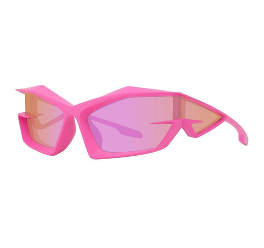 Givenchy GV40049I 73Y Geometric Shield Sunglasses – Pink Mirror (69mm)