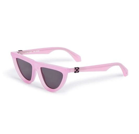 Off-White OERI13V JASPER 3007 53mm Shiny Pink Dark Grey Cat Eye Sunglasses