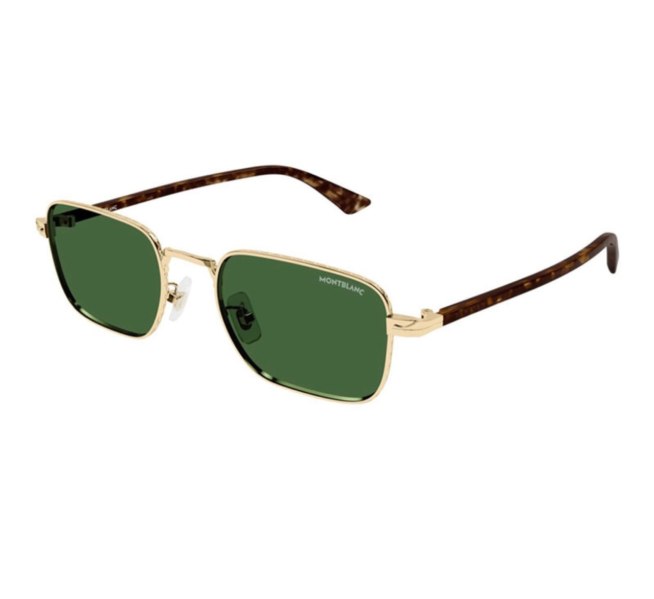 Montblanc MB0339S 002 Havana Gold Green Lens Sunglasses – 53mm