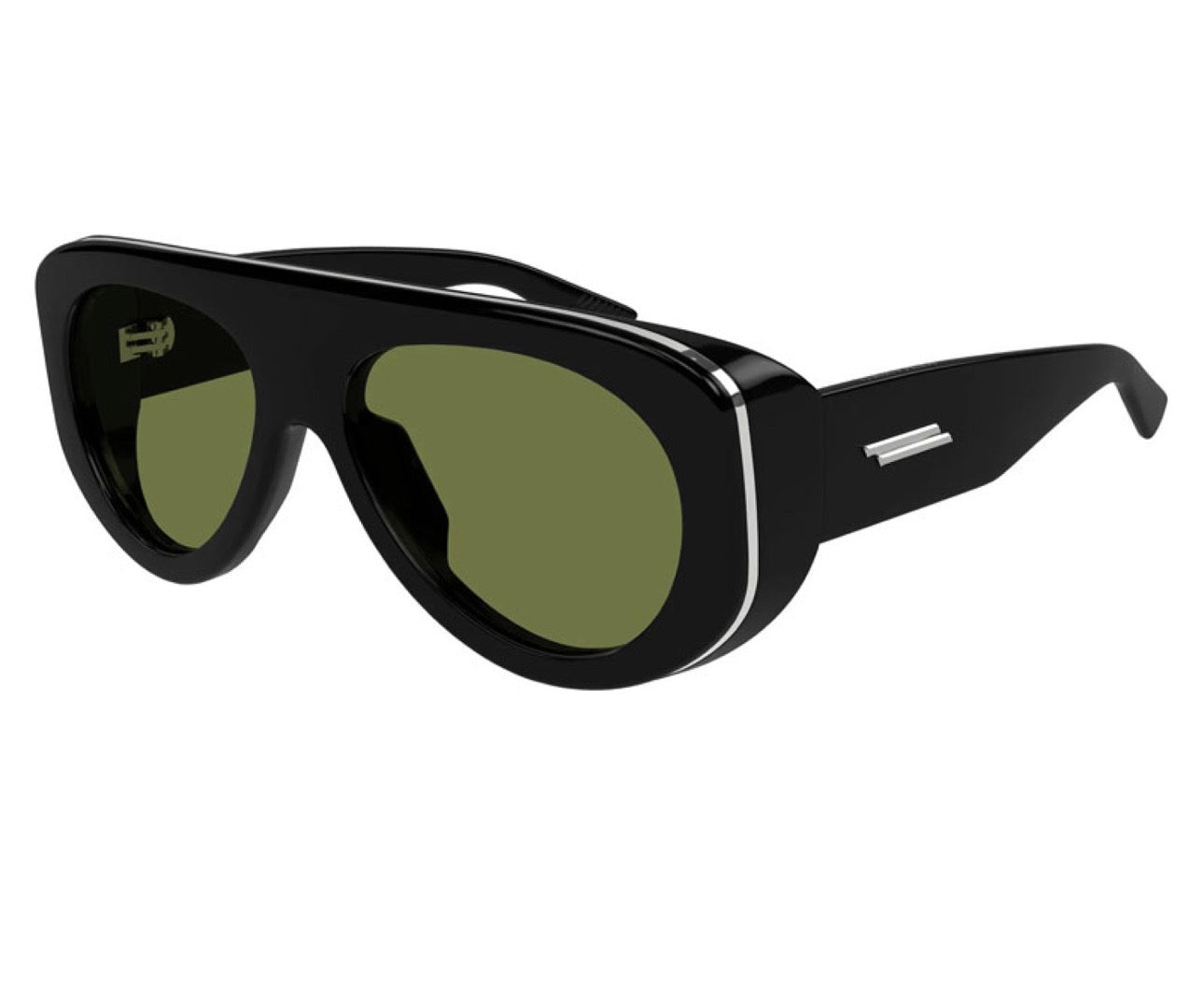 Bottega Veneta BV1362S 006 Black Green Lens Sunglasses 58mm
