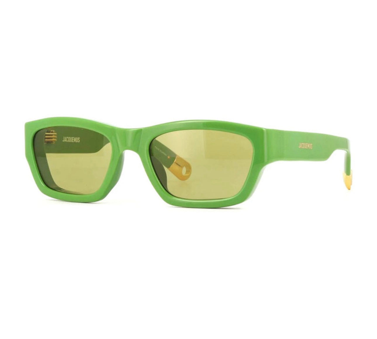 Jacquemus JAC/9 C3 Rectangular Sunglasses – Shiny Green 57mm