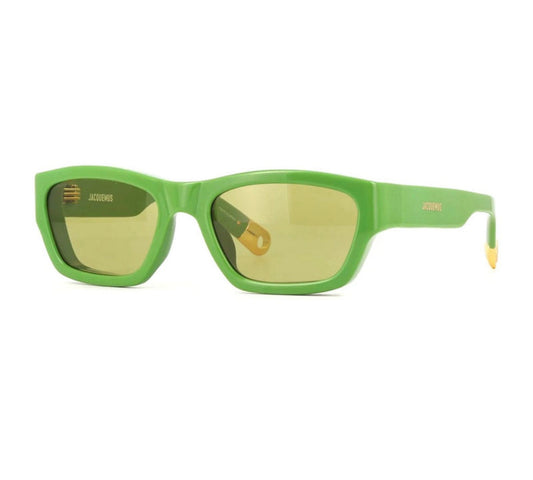 Jacquemus JAC/9 C3 Rectangular Sunglasses – Shiny Green 57mm