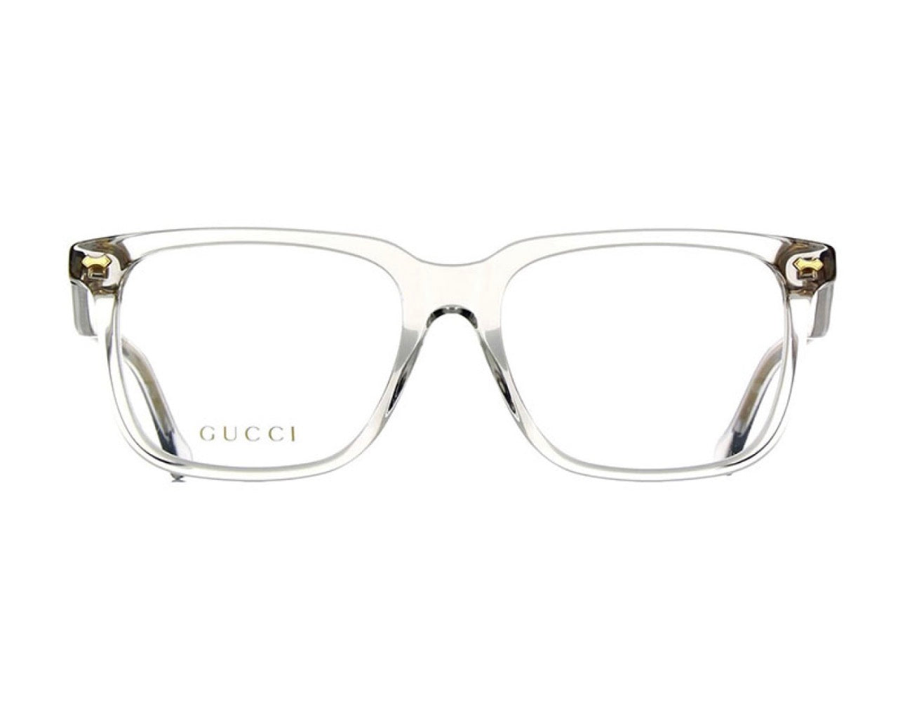 Gucci GG0737O 016 Transparent Grey Square Optical Frames – 56mm