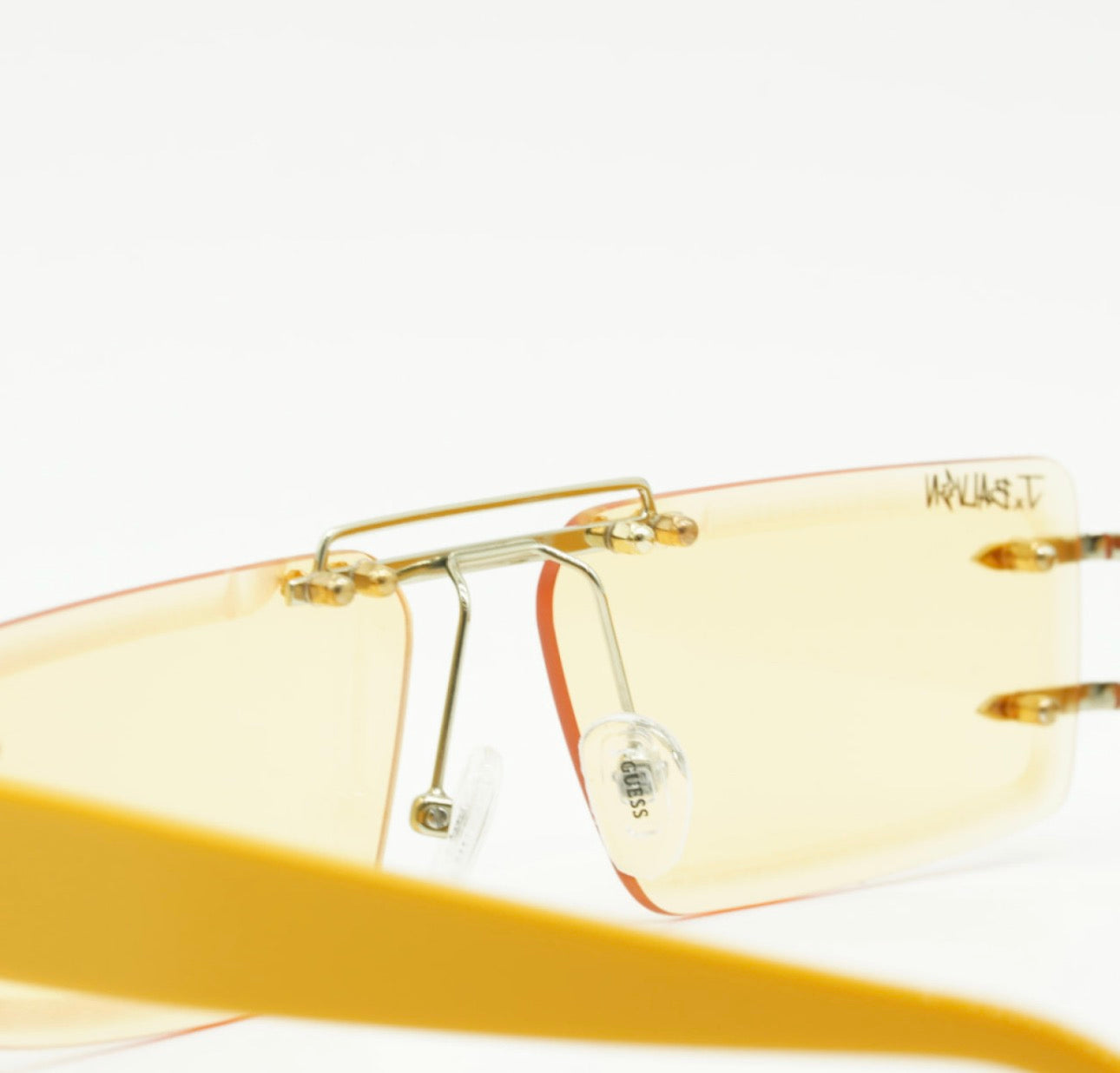 Guess GU8204 32E Rectangle Sunglasses – Gold & Orange (57mm)