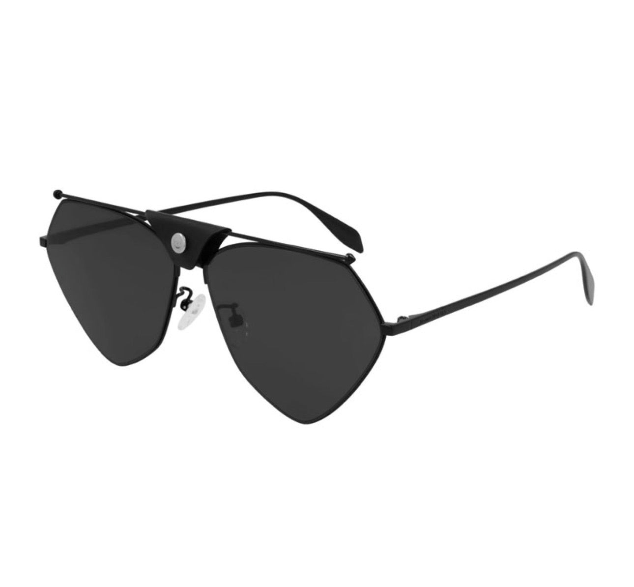Alexander McQueen AM0317S 001 Aviator Sunglasses – Black – 62mm