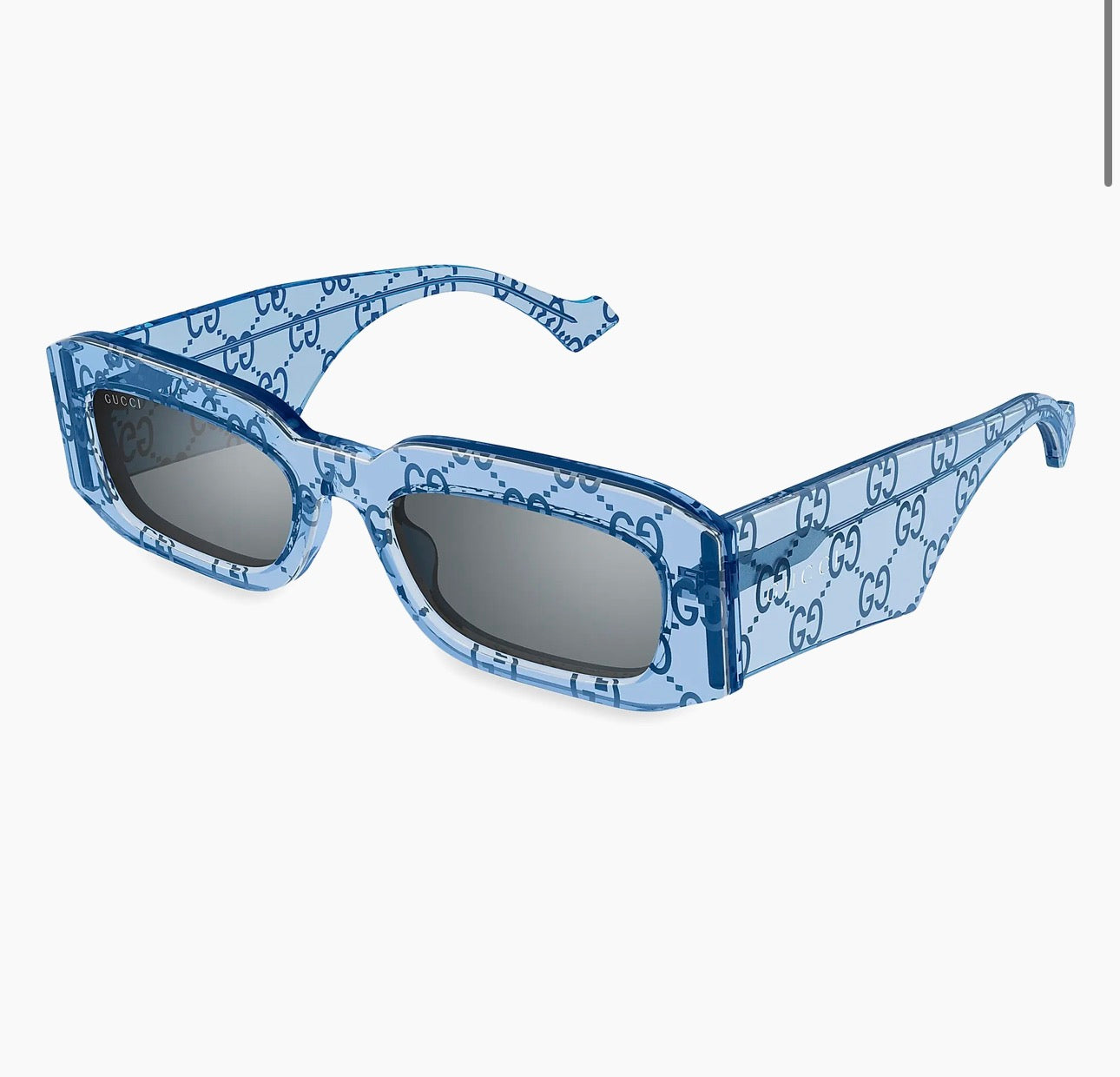 Gucci GG1426S 006 Square Sunglasses – Light Blue GG Pattern 54mm