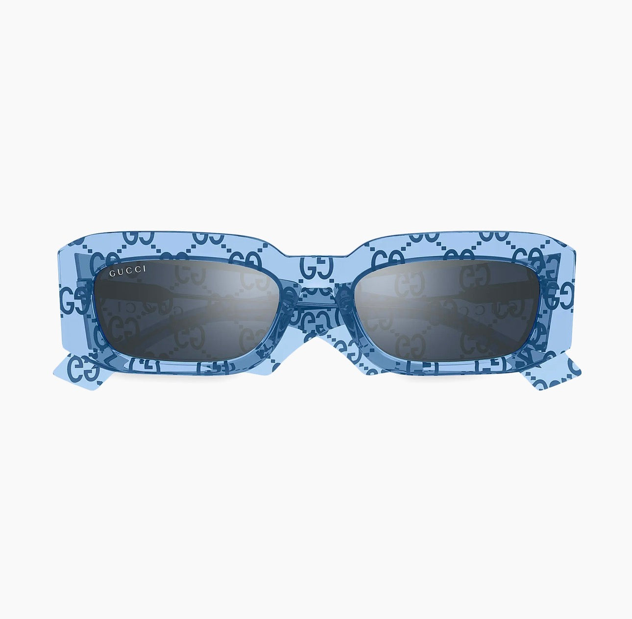 Gucci GG1426S 006 Square Sunglasses – Light Blue GG Pattern 54mm