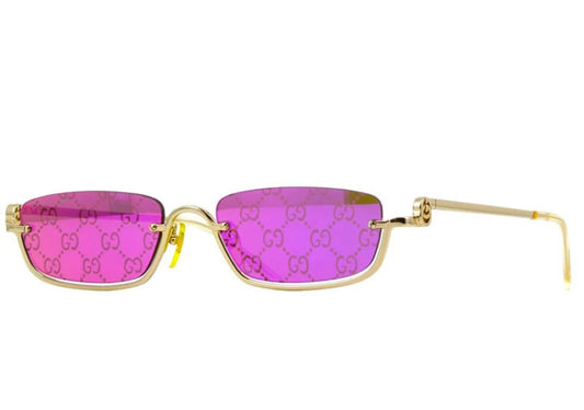 Gucci GG1278S 005 Gold Violet Monogram Sunglasses – 55mm