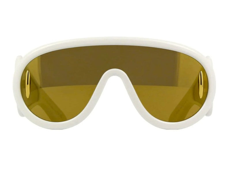 Loewe LW401081 25G White Gold Mirror Shield Sunglasses – 140mm